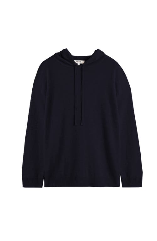 Chinti & Parker Wool Cashmere Blend Relaxed Hoodie Sweater In Blue