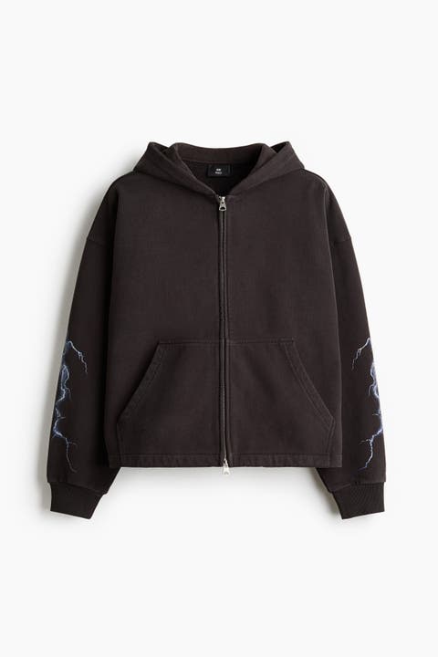 Oversized Fit Boxy Zip-through Hoodie