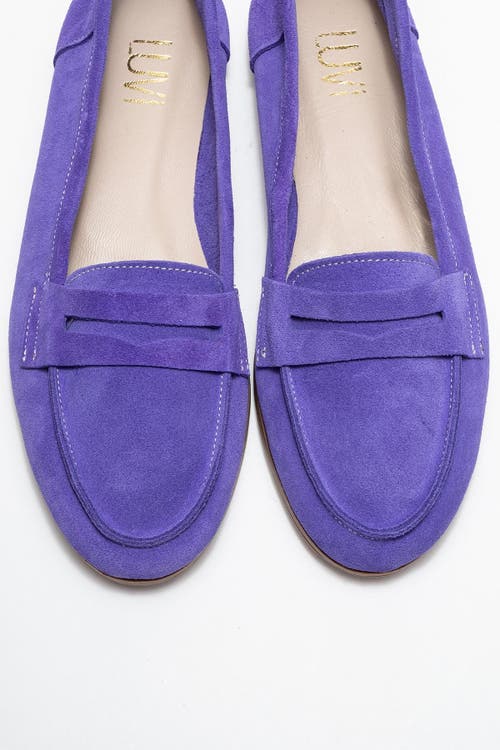 Forever & Always Shoes Dorothy Leather Loafer In Purple