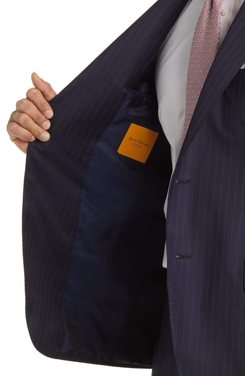 Hickey Freeman Stripe Super 150s Wool Suit, Alternate, color, 