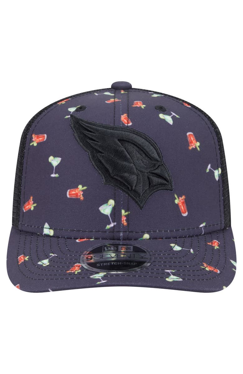 New Era Men's New Era Navy/Black Arizona Cardinals Adventure Drinks Pattern 9SEVENTY Stretch-Snap Hat, Alternate, color, Navy