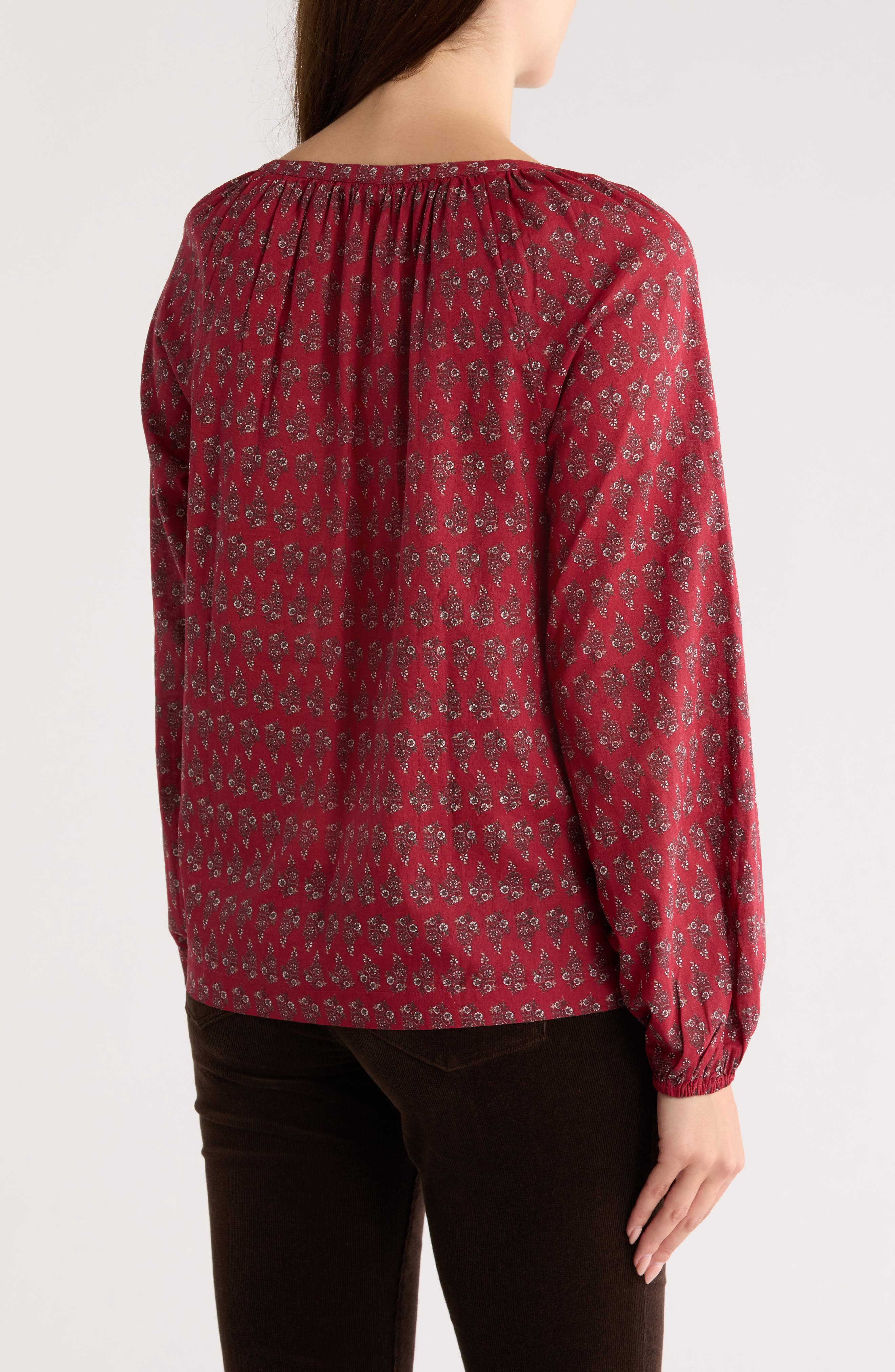 Tassel Tie Neck Cotton Top - image 2