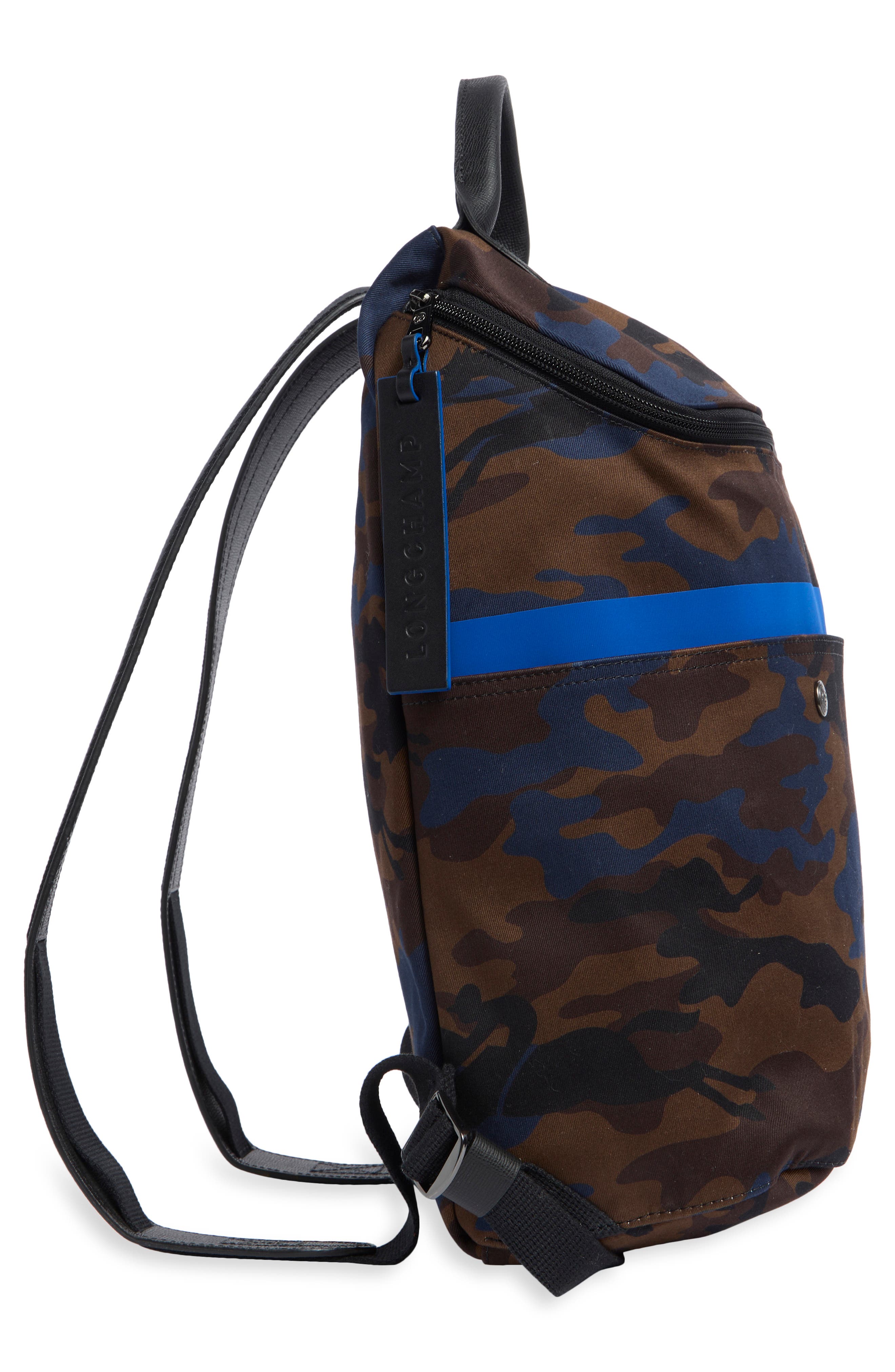 Longchamp GBN Camo Backpack, Alternate, color, Navy
