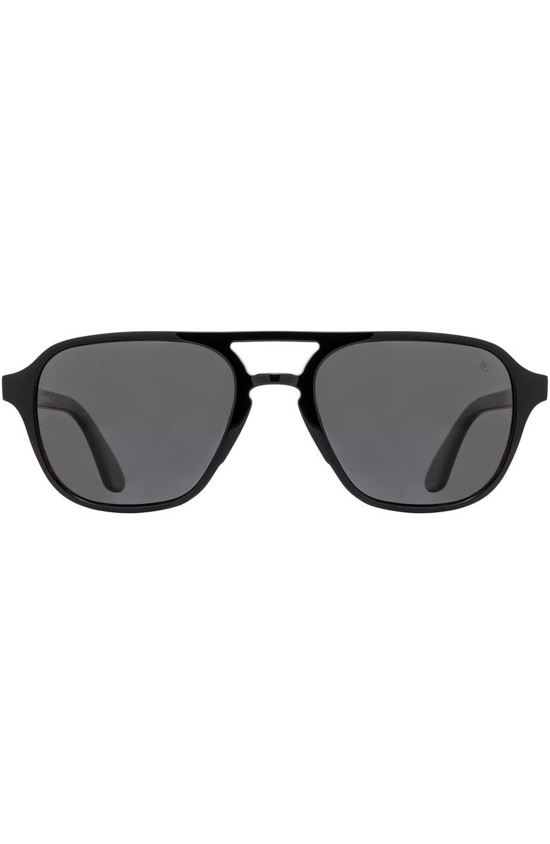 AO Eyewear Racer 55mm Aviator Nylon Non Polarized, Alternate, color, Black Tortoise - Gyn