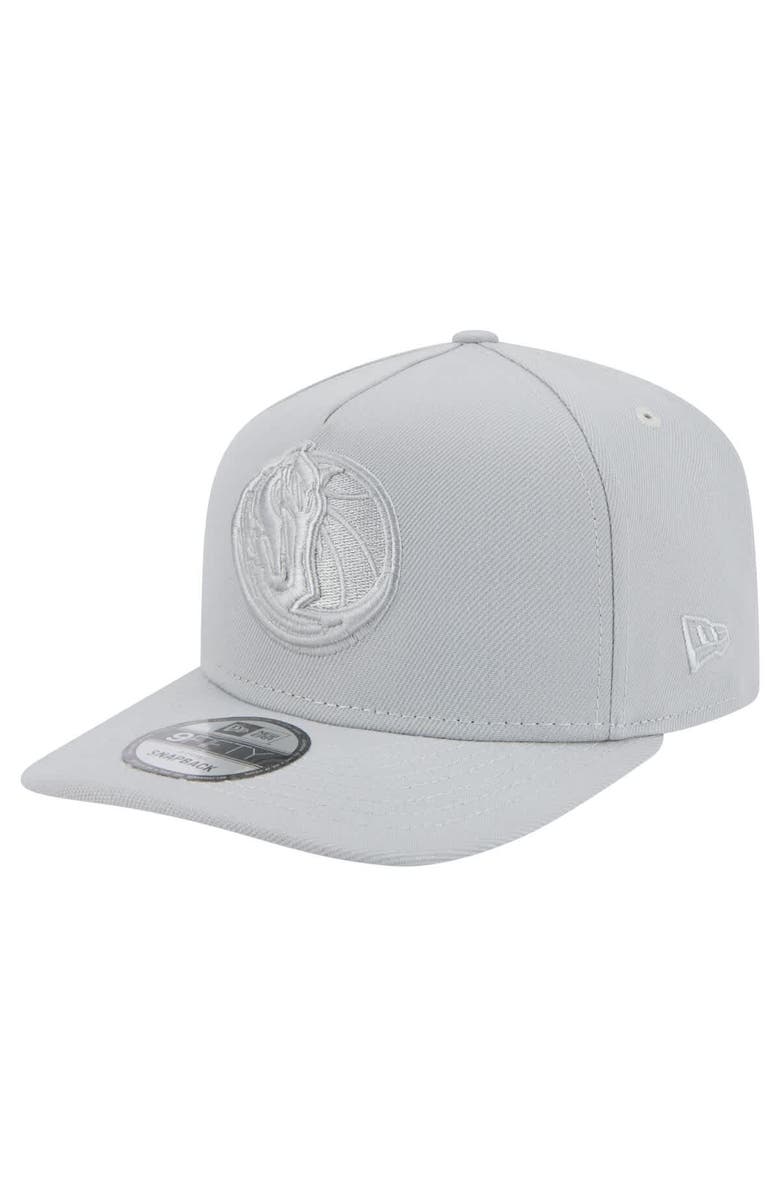 New Era Men's New Era Gray Dallas Mavericks Colorpack A-Frame Pinch Front 9FIFTY Snapback Hat, Main, color, Gray