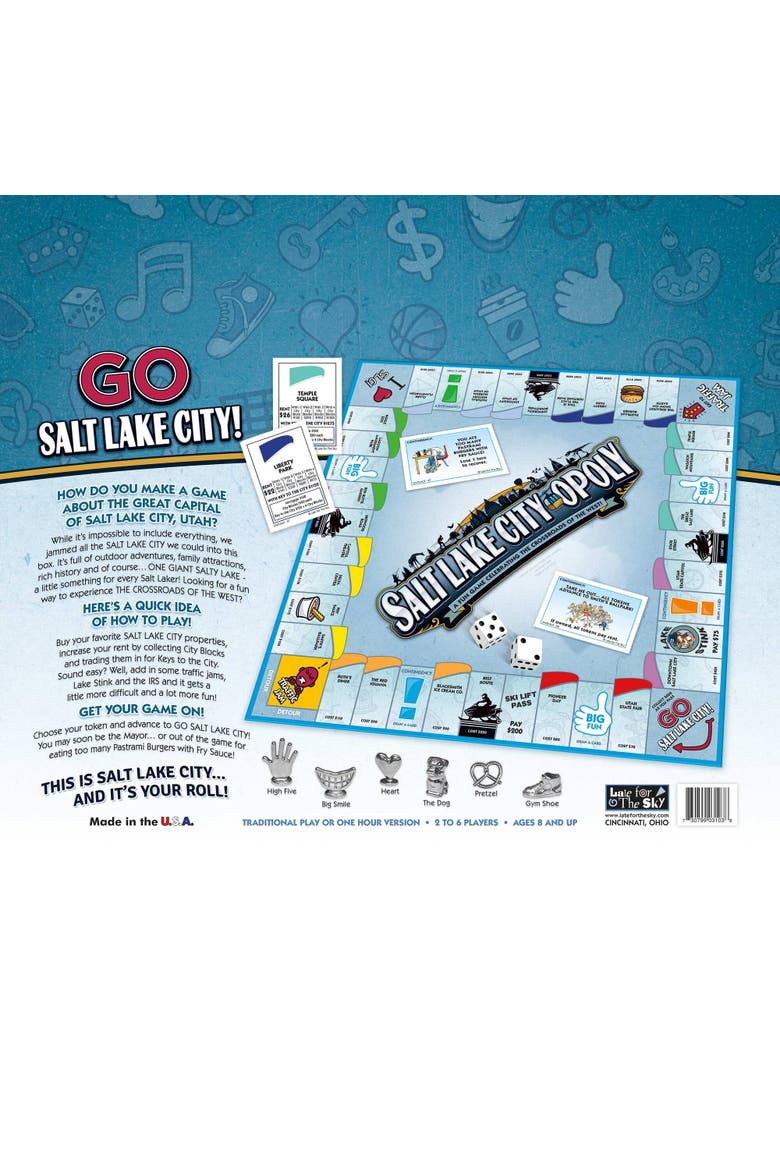 Salt Lake City Opoly Board Game, Alternate, color, Multicolored