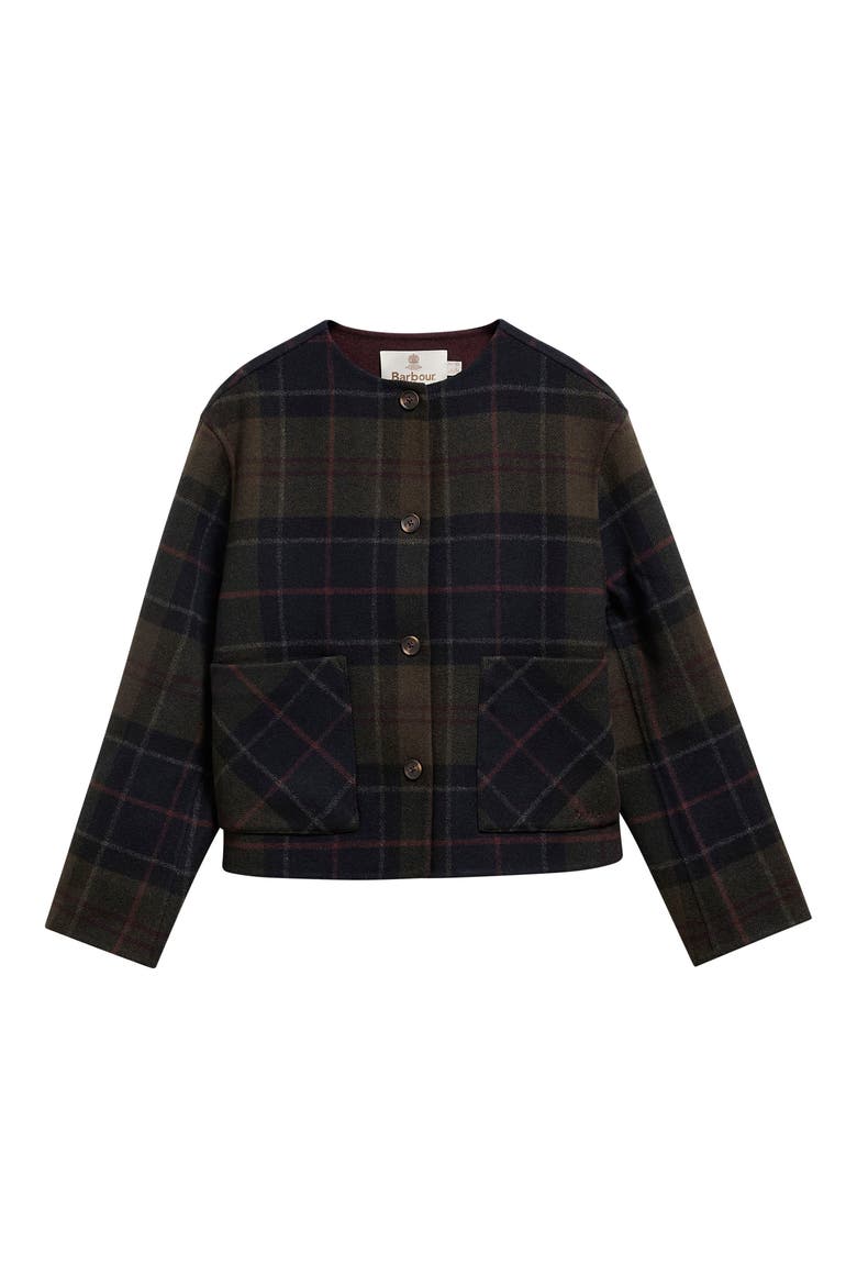 Marlow Tartan Wool Blend Overshirt, Alternate, color, SHADOW CLASSIC TARTAN