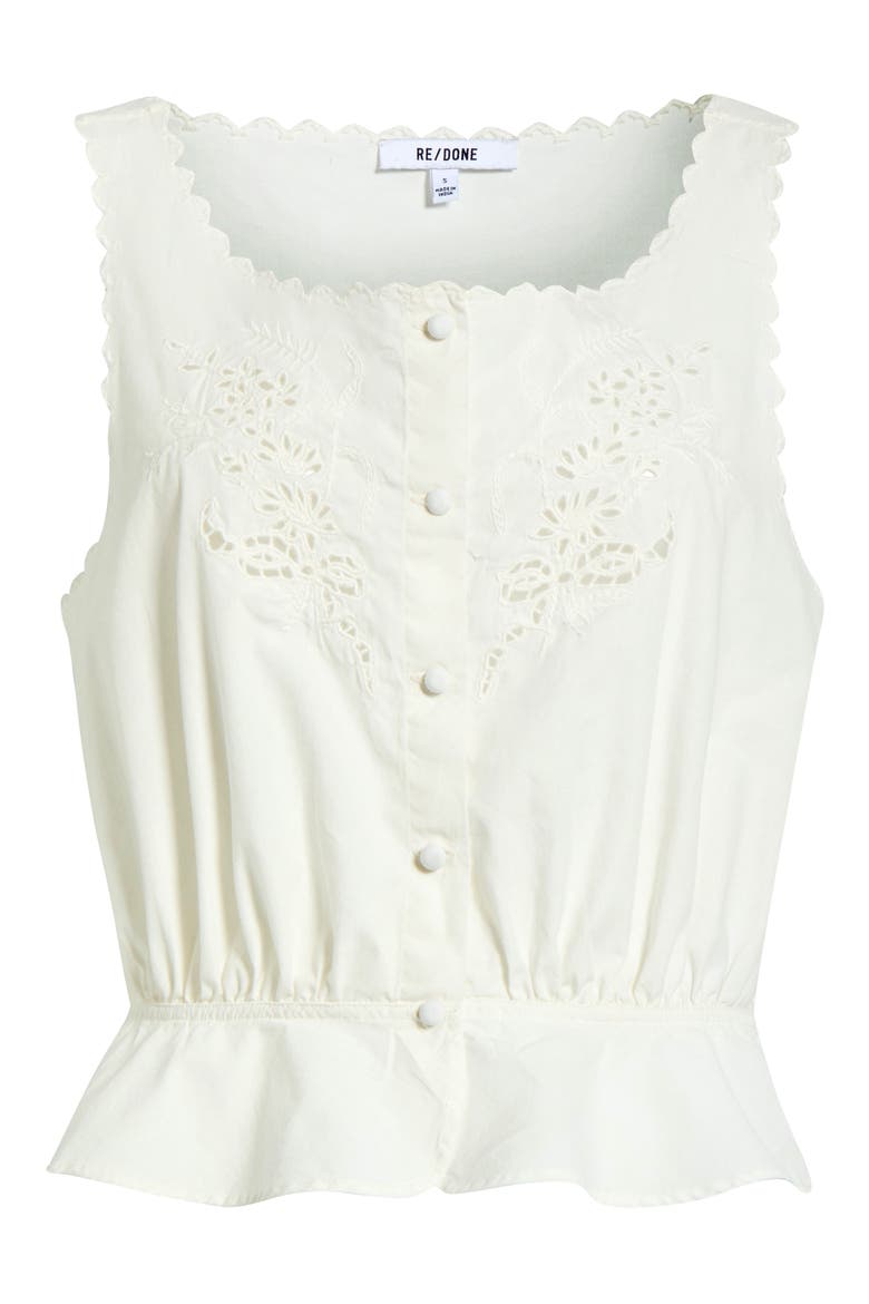 Jerry Eyelet Tank, Alternate, color, VINTAGEWHITE