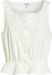 Re/Done Jerry Eyelet Tank