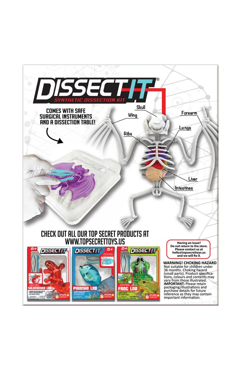 Dissect-It Dissect It Bat Lab Synthetic Dissection Kit, Alternate, color, Multicolored