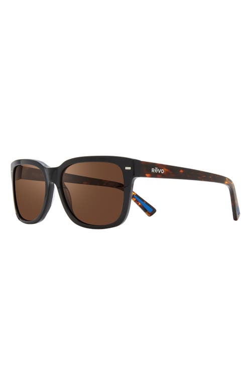 Revo Taylor 56mm Polarized Square Sunglasses In Black