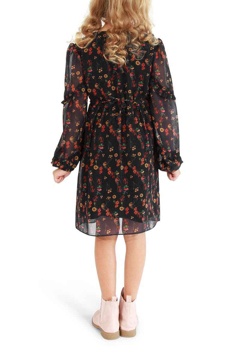 Belle & Bloom Girls Like You Floral Dress, Alternate, color, Navy