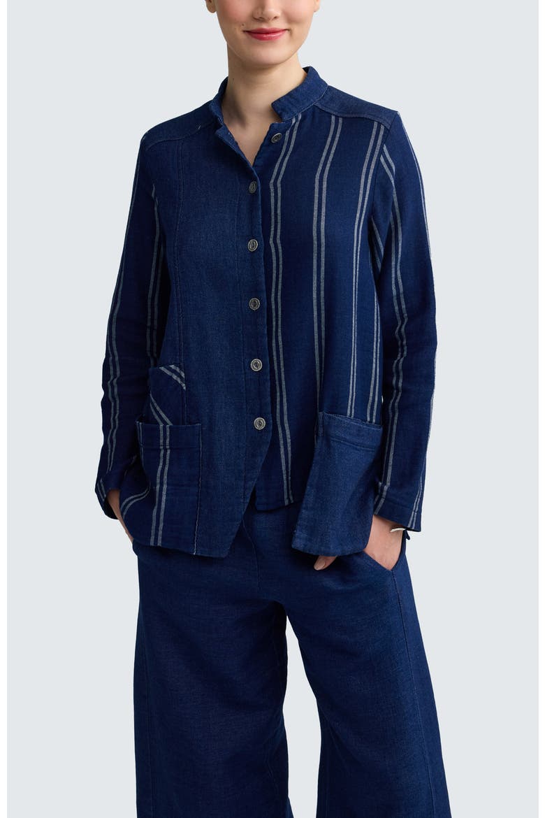 Clover Architectural Denim Muslin Jacket, Main, color, Original Denim