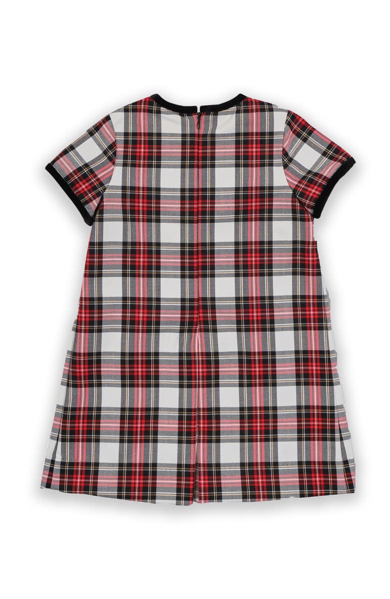 Florence Eiseman Tartan Plaid Dress With Bows, Alternate, color, Red And White Plaid