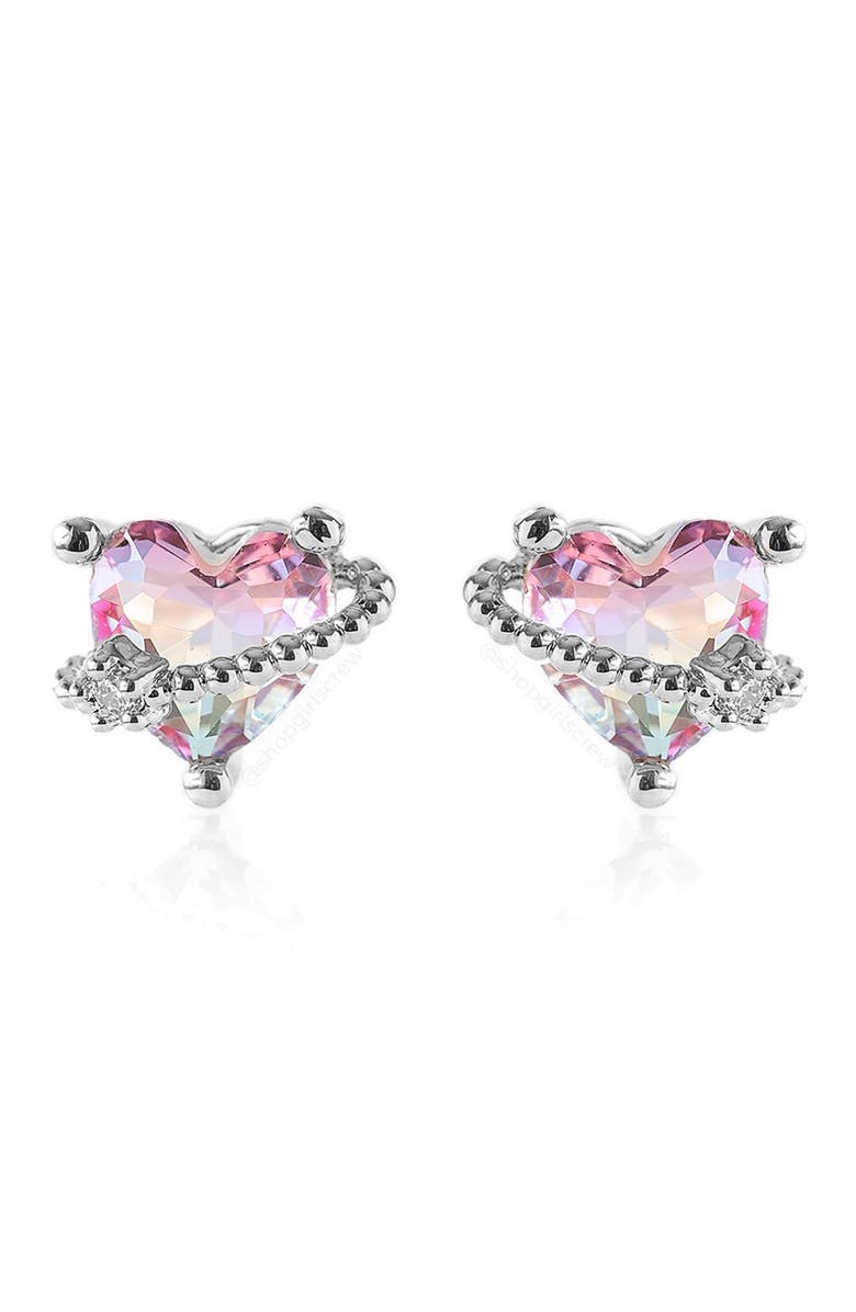 Girls Crew In Love Stud Earrings, Main, color,