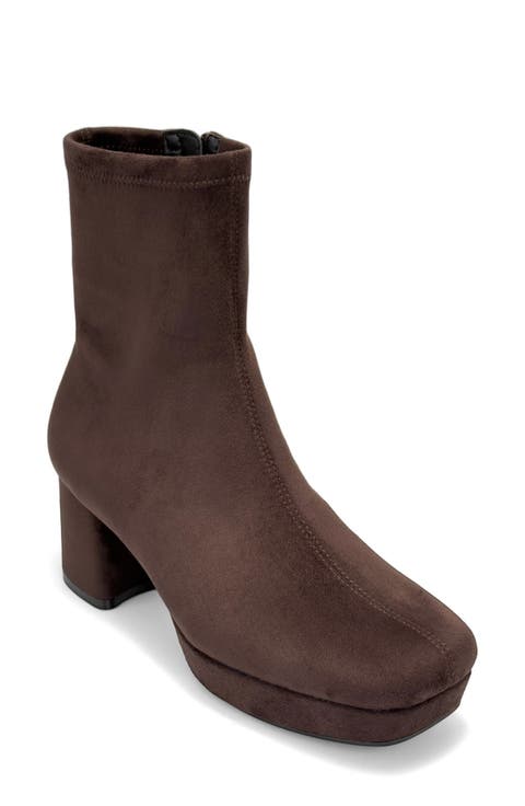 Sussex Faux Leather Platform Bootie