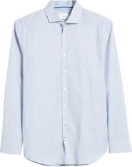 Brax Harold Print Hi Flex Stretch Cotton Button-Up Shirt