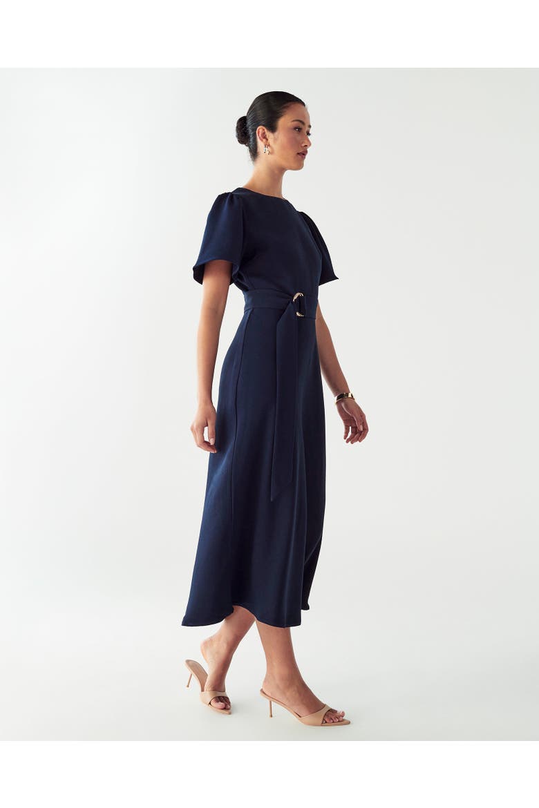 Bessi Midi Dress, Alternate, color, Navy Blue