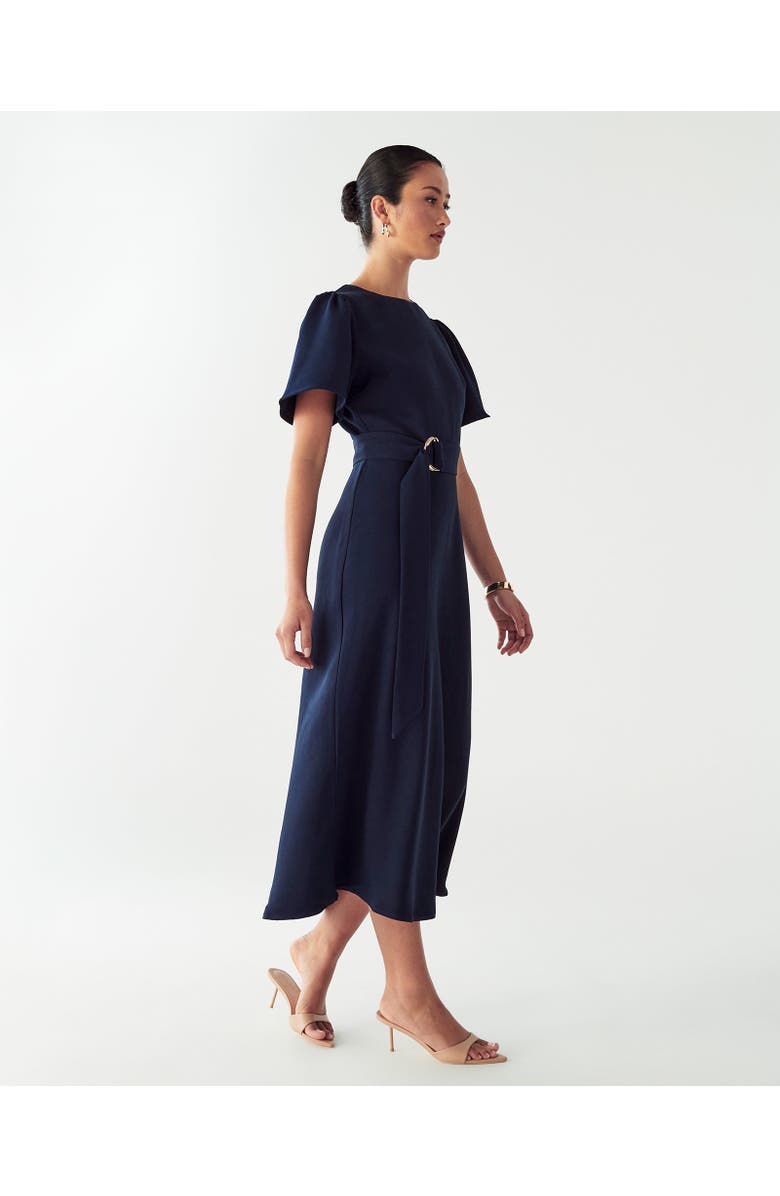 WILLA Bessi Midi Dress, Alternate, color, Navy Blue