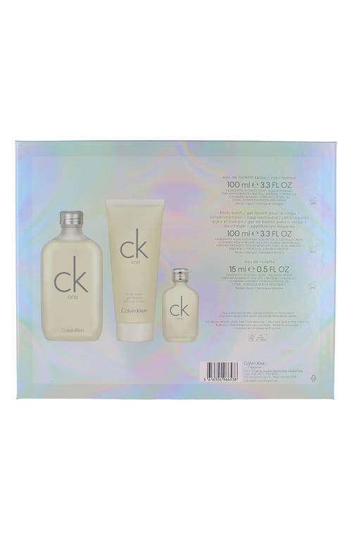 Calvin Klein Ck One 3-piece Gift Set $90 Value In Transparent