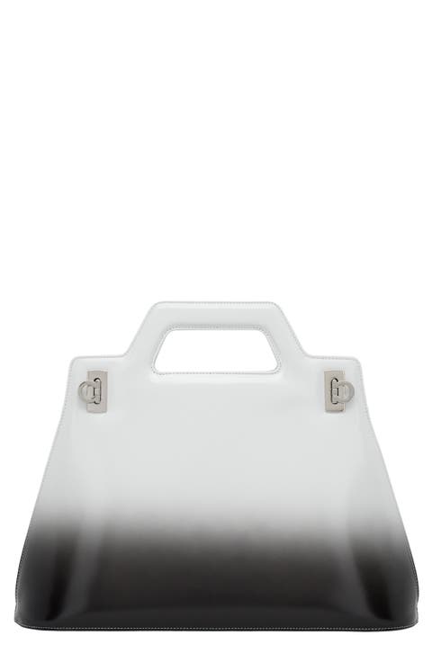 Medium Wanda Airbrush Leather Top Handle Bag
