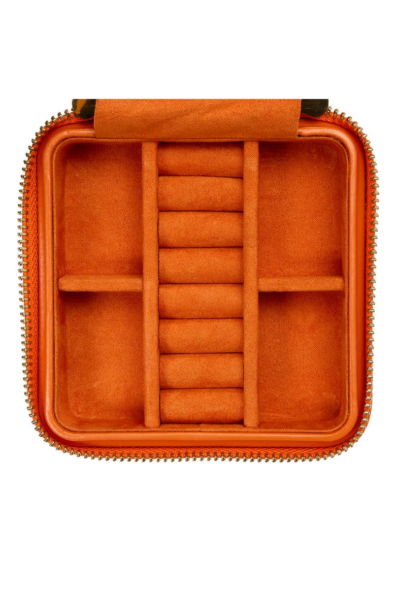 Maria Small Zip Jewelry Case, Alternate, color, Tangerine