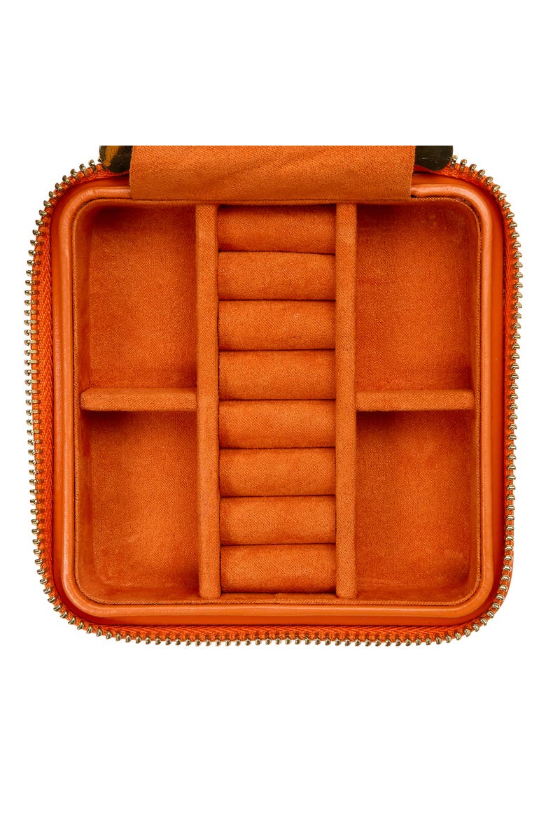 WOLF Maria Small Zip Jewelry Case, Alternate, color, Tangerine