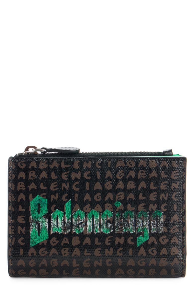 Snob Allover Logo Coated Canvas Bifold Wallet, Main, color, AMARANTH