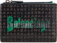 Balenciaga Snob Allover Logo Coated Canvas Bifold Wallet