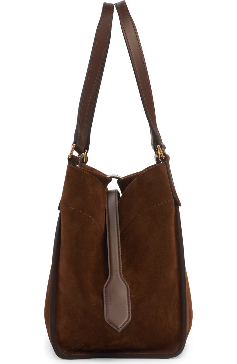TOM FORD Medium Tara Suede Tote, Alternate, color,