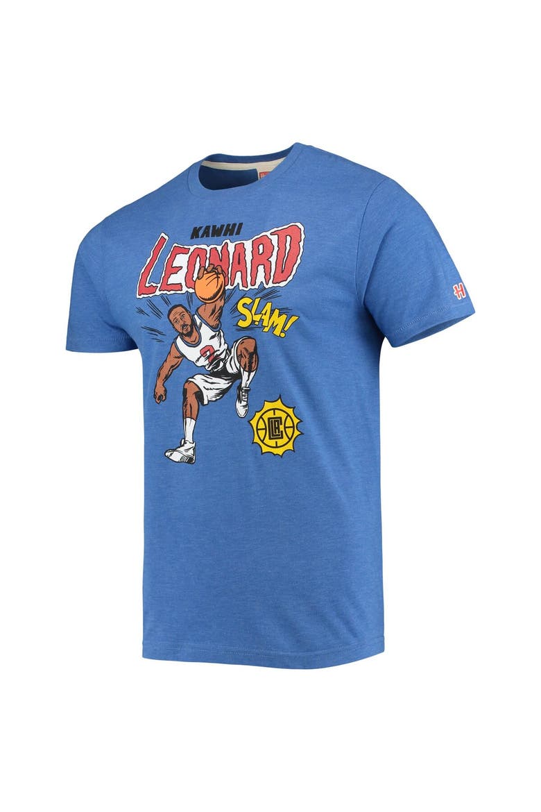 Men's Homage Kawhi Leonard Royal LA Clippers Comic Book Player Tri-Blend T-Shirt, Alternate, color, Royal