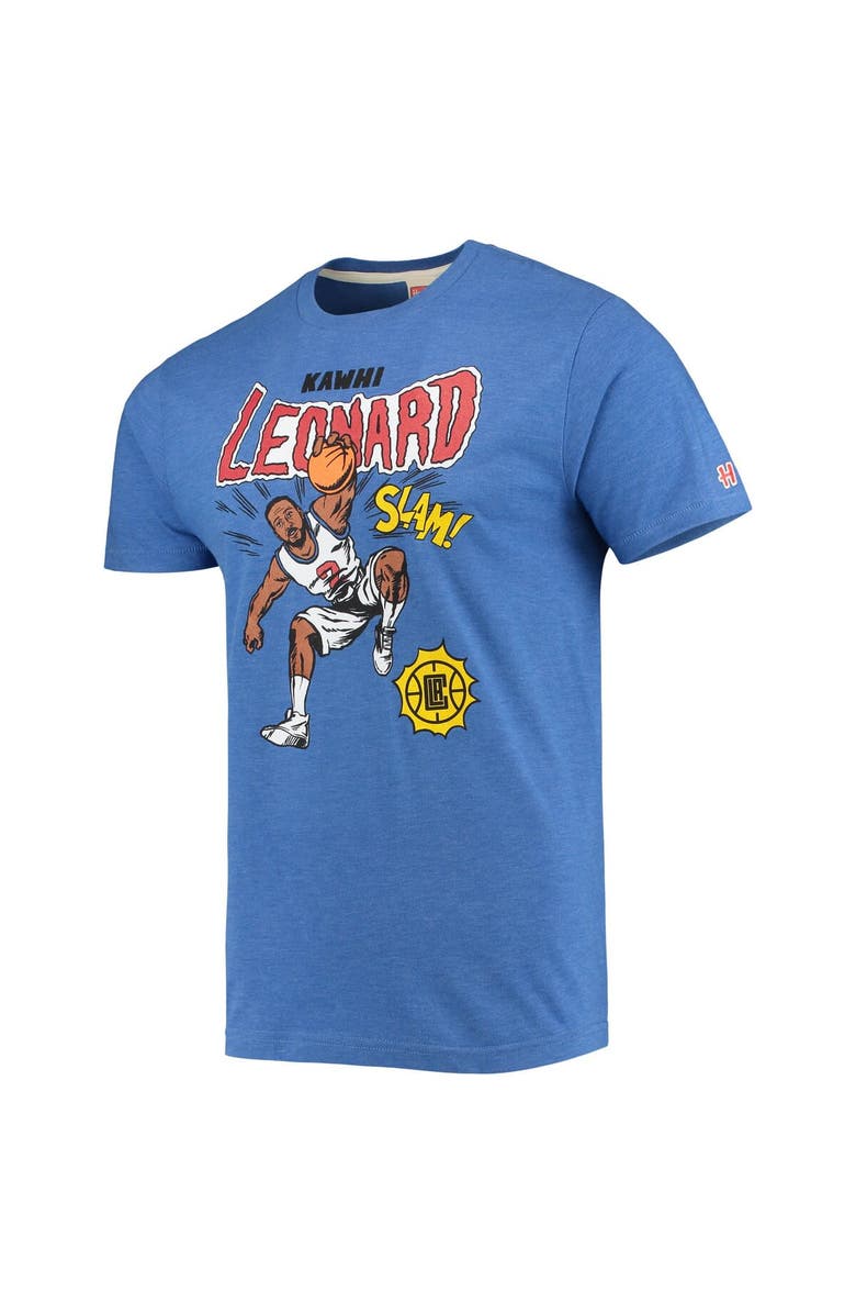 Homage Men's Homage Kawhi Leonard Royal LA Clippers Comic Book Player Tri-Blend T-Shirt, Alternate, color, Royal
