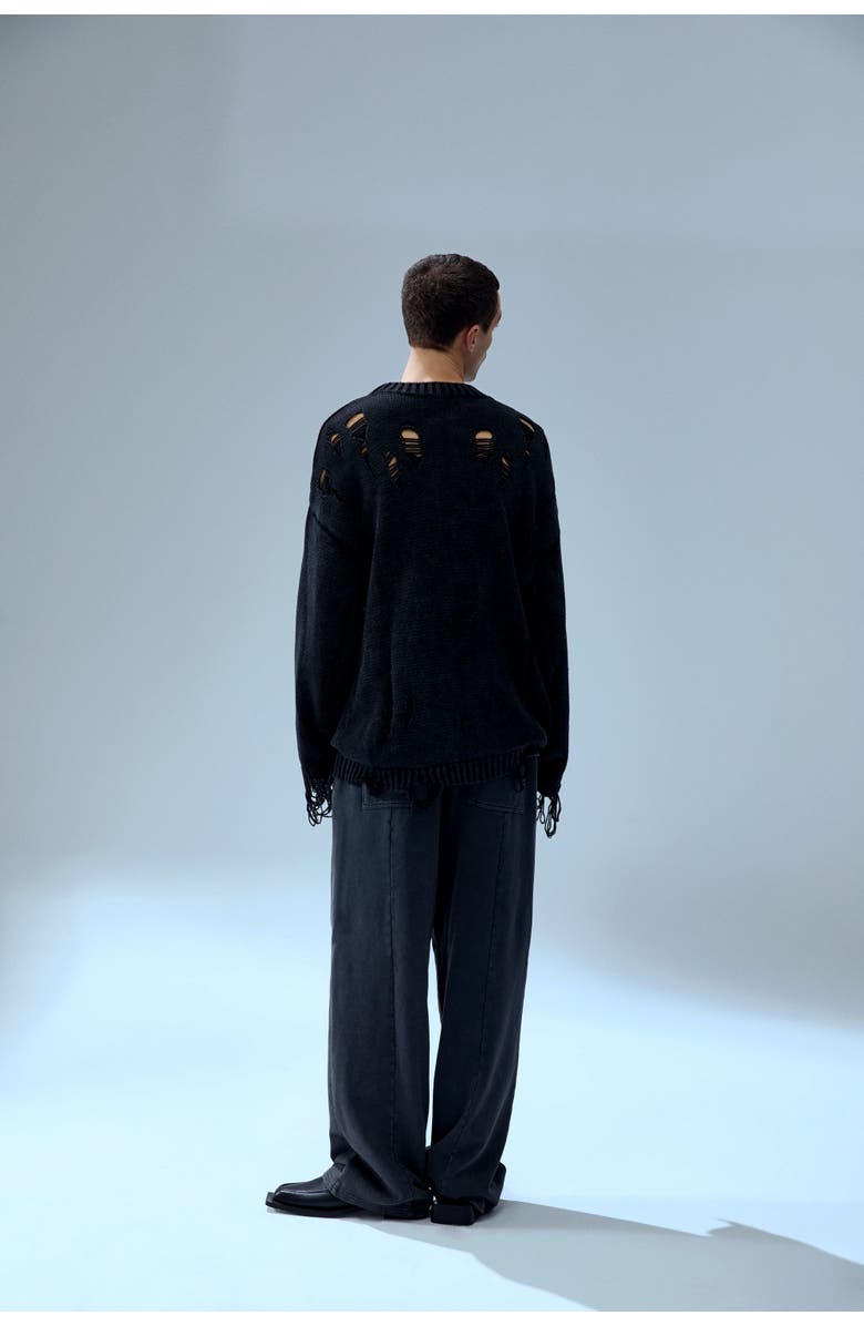 PCFG Your *Itch Ripped Knit Sweat, Alternate, color, Black