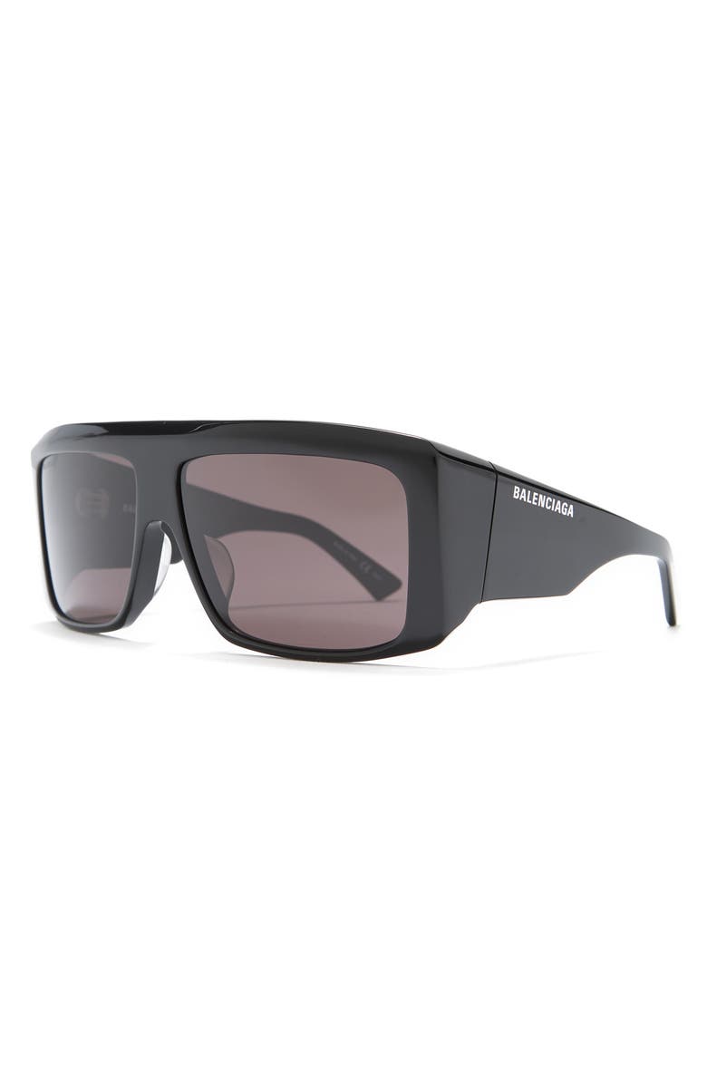 Balenciaga 63mm Shield Sunglasses, Alternate, color, 