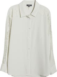 Lysse Natasha Lace Trim Button-Up Shirt