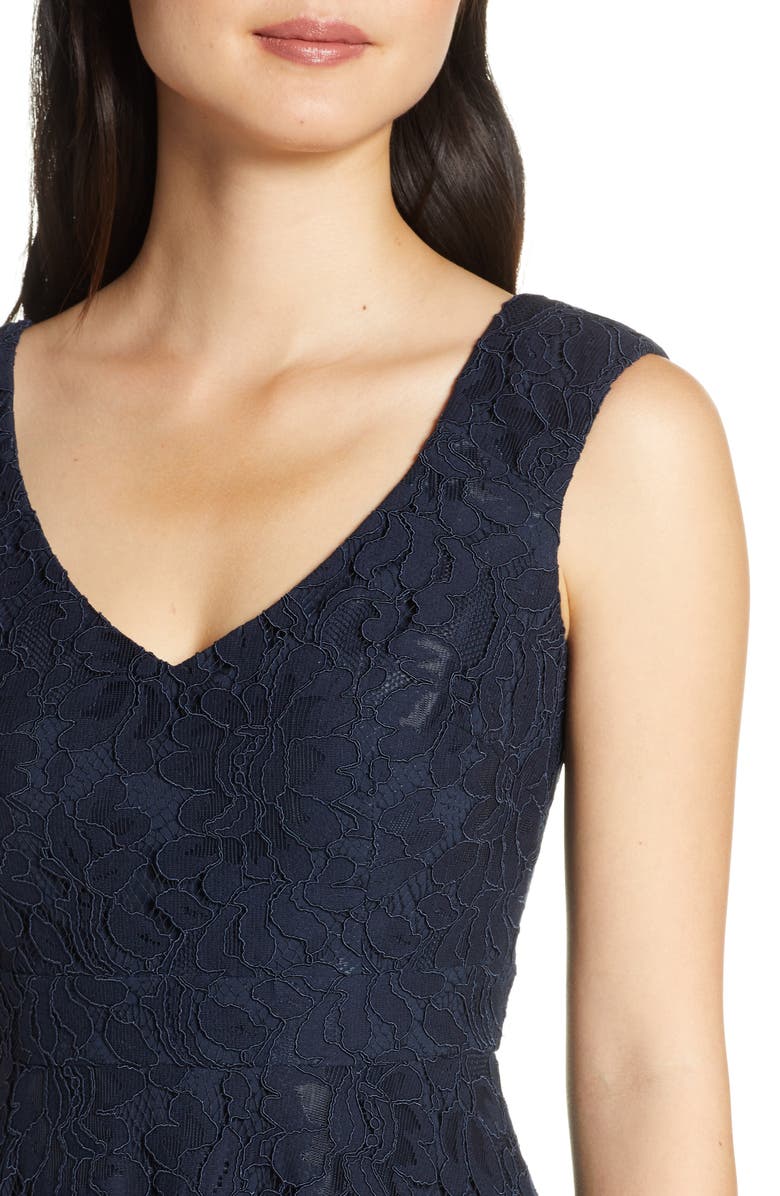 Eliza J Lace Fit & Flare Dress, Alternate, color,