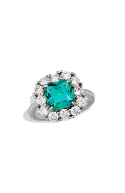 Paraíba Cubic Zirconia Statement Ring