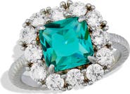 SAVVY CIE JEWELS Paraíba Cubic Zirconia Statement Ring