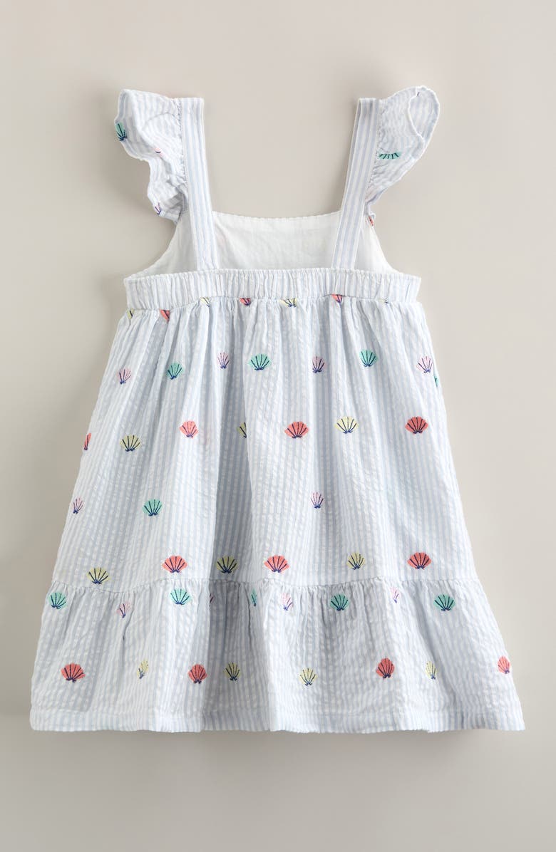 Tucker + Tate Kids' Pretty Ruffle Seersucker Dress, Alternate, color, Blue Halogen Seashell Stripe