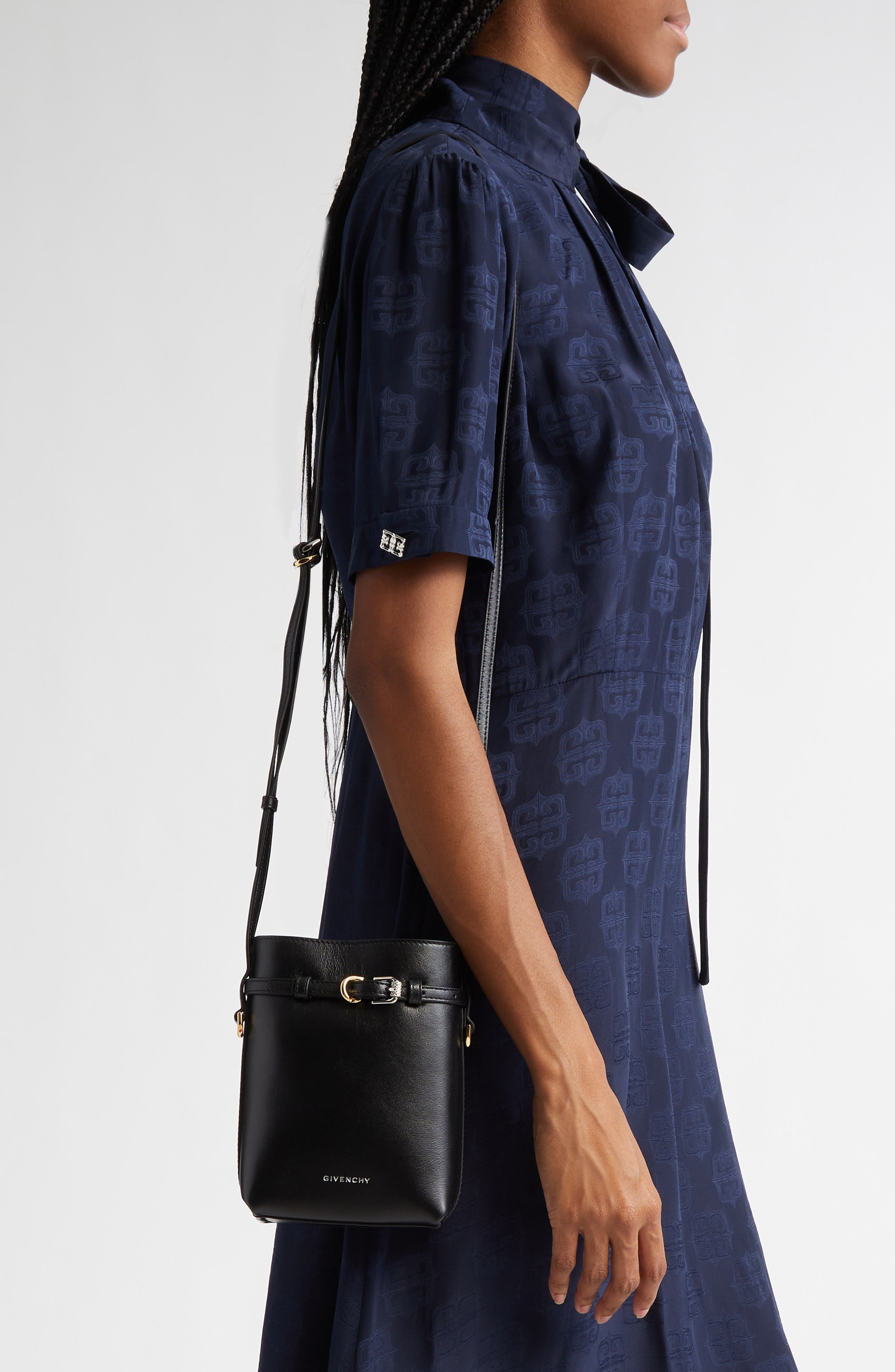 Givenchy Voyou Leather Pouch Crossbody Bag, Alternate, color, 