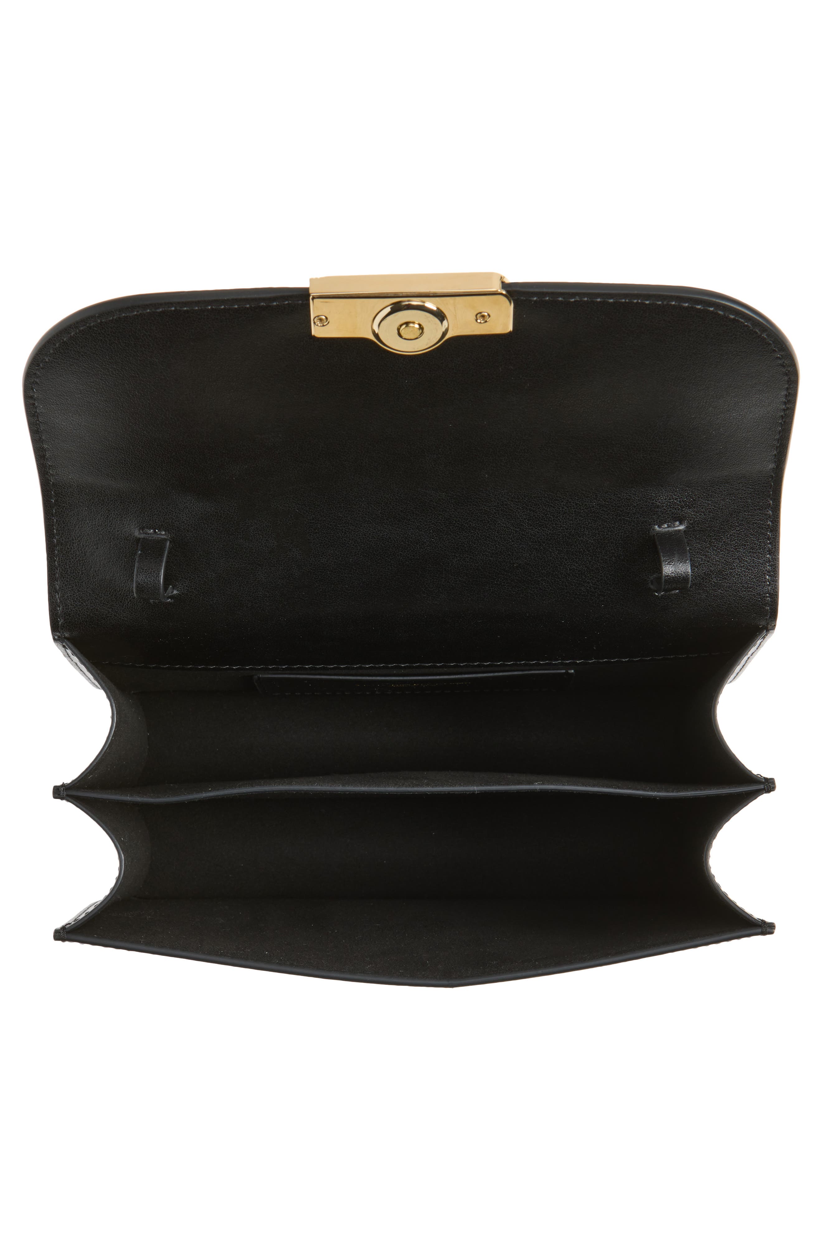 Victoria Beckham The Mini Dorian Leather Shoulder Bag, Alternate, color, Black