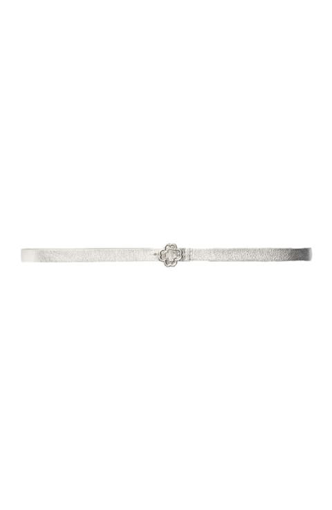 Slim belt with Clover buckle