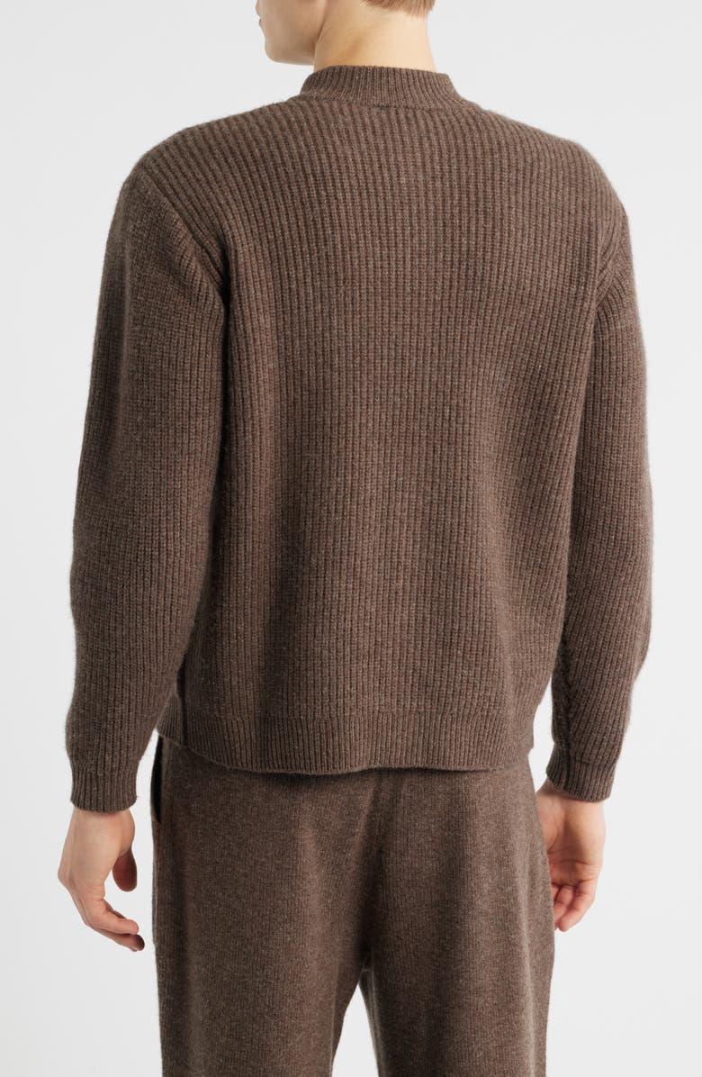 KROST Liv Wool Zip Cardigan, Alternate, color, Espresso