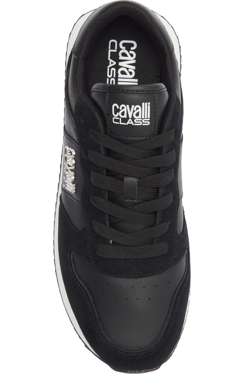 Roberto Cavalli Firenze Low Top Runner Sneaker, Alternate, color, Black