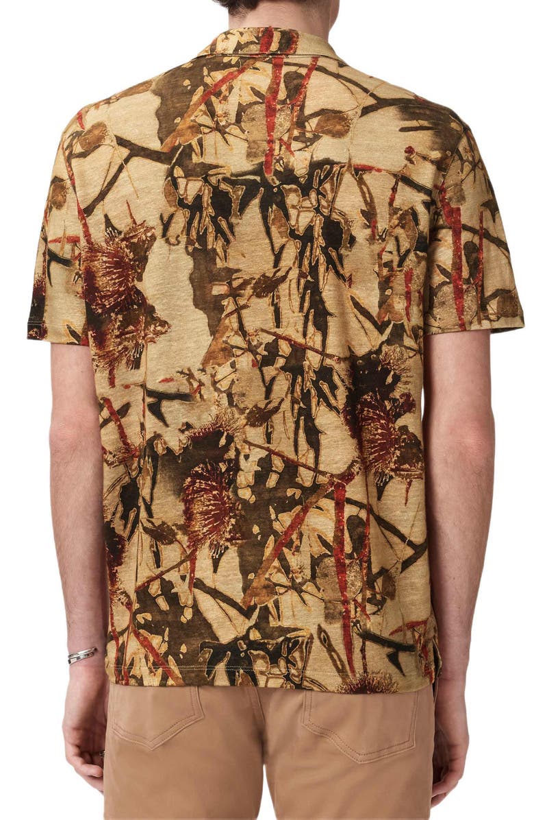 John Varvatos Marula Linen Short Sleeve Camp Shirt, Alternate, color, 
