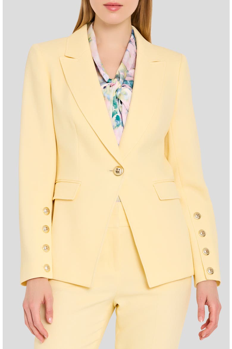 One-Button Blazer, Main, color, BUTTERCUP