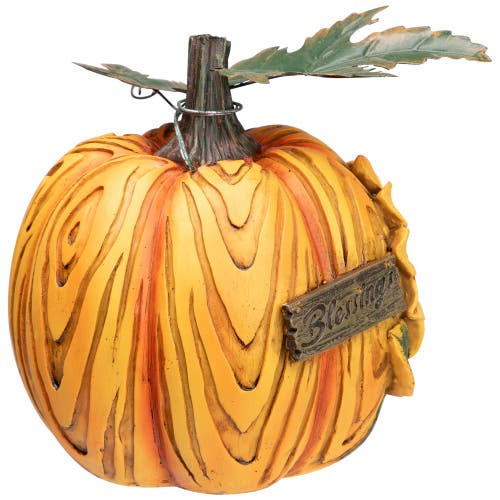 Northlight Sunflower Blessings Pumpkin Fall Harvest Decoration In Orange