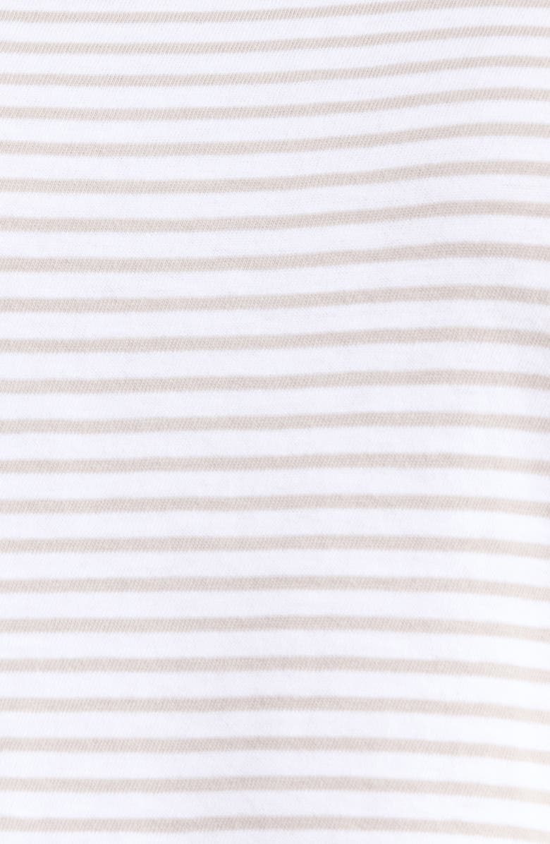 Eileen Fisher Stripe Crewneck Organic Cotton Top, Alternate, color, Chalk