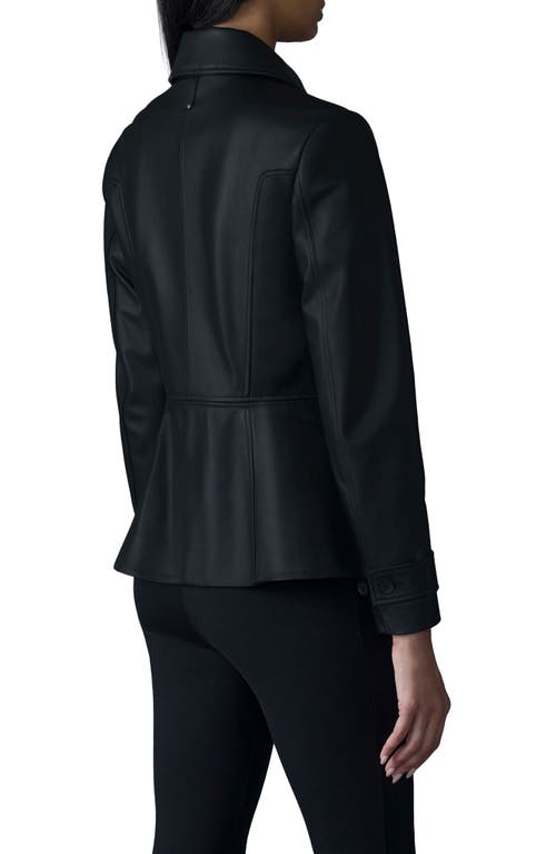 Mackage Barbara Leather Peplum Jacket In Black
