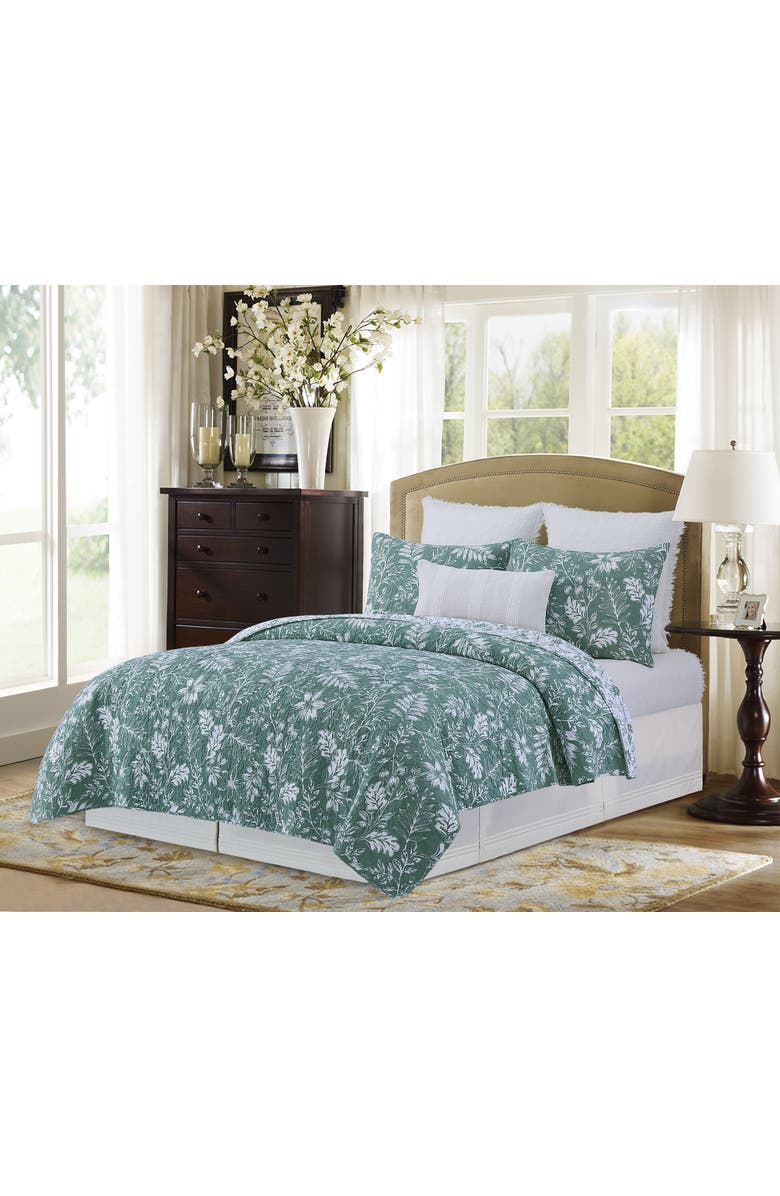 C&F Home Everview Sage Bedding Quilt Collection, Main, color, 